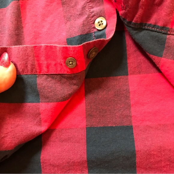 Aeropostale pink blue check flannel Size S - Picture 7 of 8